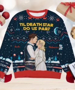 Till Death Star Do Us Part, Couple Gift, Personalized Knitted Ugly Sweater