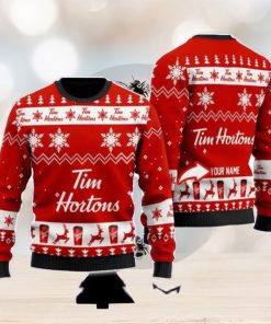 Tim Hortons Personalized Name And Number Ugly Christmas Sweater Christmas Holiday Gift