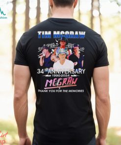 Tim Mcgraw 34th anniversary 1990 2024 thank you for the memories signature shirt