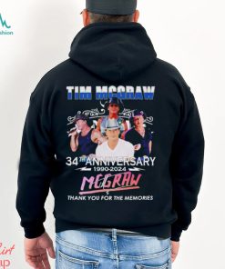 Tim Mcgraw 34th anniversary 1990 2024 thank you for the memories signature shirt