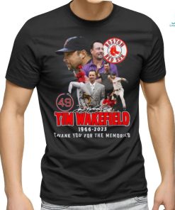 Tim Wakefield 49 Boston Red Sox 1966 2023 Memories T Shirt
