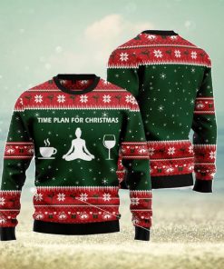 Time Plan For Christmas Yoga Family Gift Ugly Christmas Sweater