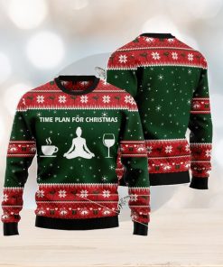 Time Plan For Christmas Yoga Family Gift Ugly Christmas Sweater