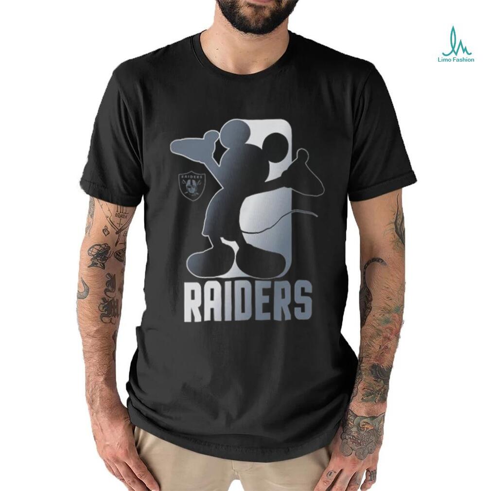 Official Toddler Las Vegas Raiders Black Disney Cross Fade Shirt