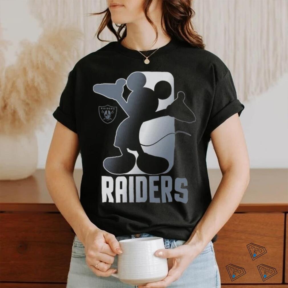 Official Toddler Las Vegas Raiders Black Disney Cross Fade Shirt