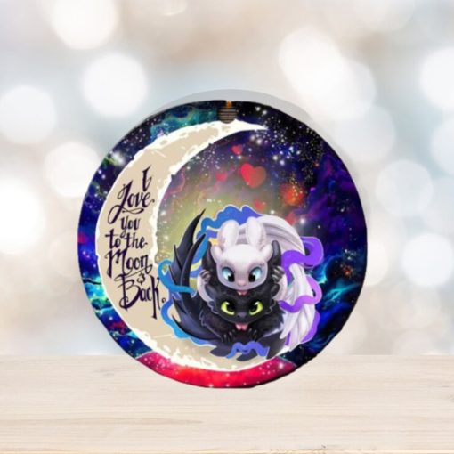 Toothless And Light Fury How To Train Your Dragon Love You To The Moon Galaxy Perfect Gift For Holiday Ornament