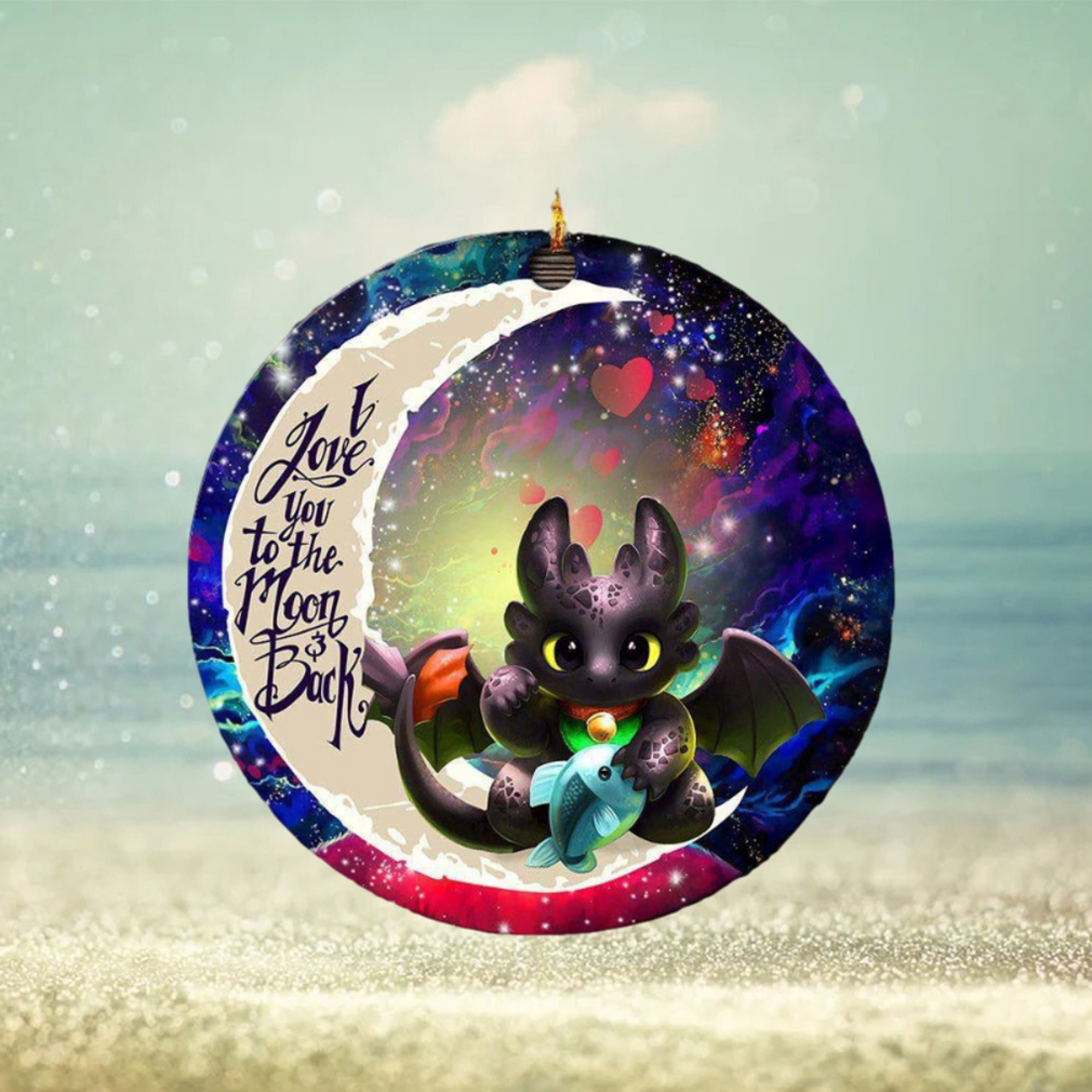 Toothless With Fish Love You To The Moon And Back Personalized 2023 Holiday Merry Christmas Decorations Ornament Toothless With Fish Love You To The Moon And Back Personalized 2023 Holiday Merry Christmas Decorations Ornament