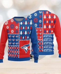 Toronto Blue Jays Christmas Pine Trees Pattern New Style Knitted Sweater