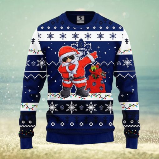 Toronto Maple Leafs Dabbing Santa Claus Xmas Ugly Christmas Sweater Best Christmas Gift Ideas