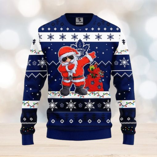 Toronto Maple Leafs Dabbing Santa Claus Xmas Ugly Christmas Sweater Best Christmas Gift Ideas