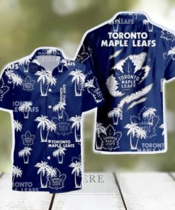 Toronto Maple Leafs Palm Tree Pattern Hawaiian Shirt For Men And Women Gift Beach Holiday