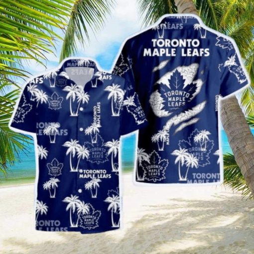 Toronto Maple Leafs Palm Tree Pattern Hawaiian Shirt For Men And Women Gift Beach Holiday