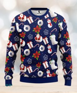 Toronto Maple Leafs Santa Claus Snowman Christmas Ugly Sweater