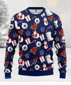 Toronto Maple Leafs Logo Sport Team Christmas Reindeers Pattern Ugly  Christmas Sweater