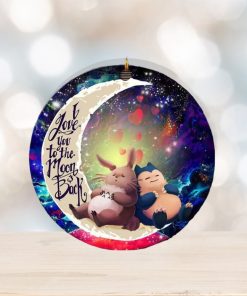 Totoro Ghibli Snorlax Pokemon Love You To The Moon And BackPersonalized 2023 Holiday Merry Christmas Decorations Ornament