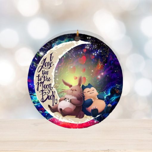 Totoro Ghibli Snorlax Pokemon Love You To The Moon And BackPersonalized 2023 Holiday Merry Christmas Decorations Ornament