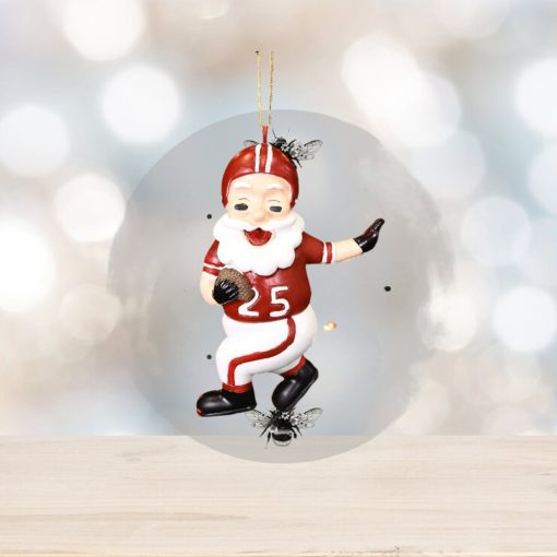 Tree Buddees Touchdown Santa Christmas Sports Football Ornament