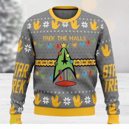 Trek The Halls Star Trek Cute Ugly Christmas Sweater Christmas Gift For Family