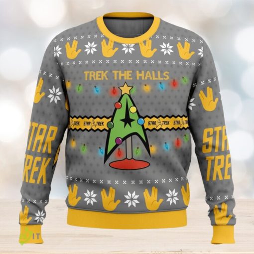 Trek The Halls Star Trek Cute Ugly Christmas Sweater Christmas Gift For Family