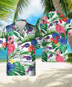 Buffalo Bills Hawaiian Shirt Aloha Hibiscus Palm Leaves Buffalo