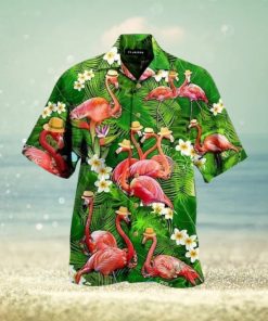 Tropical Aloha Flamingo Hawaiian Shirt Gift For Beach Vacation