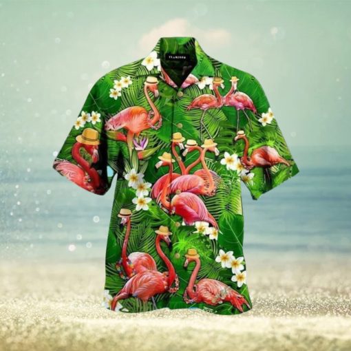 Tropical Aloha Flamingo Hawaiian Shirt Gift For Beach Vacation