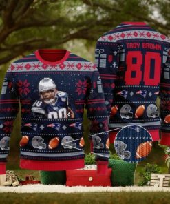 Troy Brown new england patriots NFL Ugly 3D Sweater For Christmas