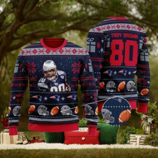 Troy Brown new england patriots NFL Ugly 3D Sweater For Christmas