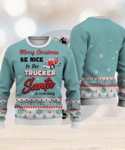 Trucker Merry Christmas Be Nice Sweater Trending For Men And Women Gift Holidays