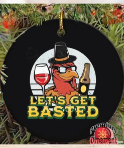 Turkey wine let’s get basted ornament