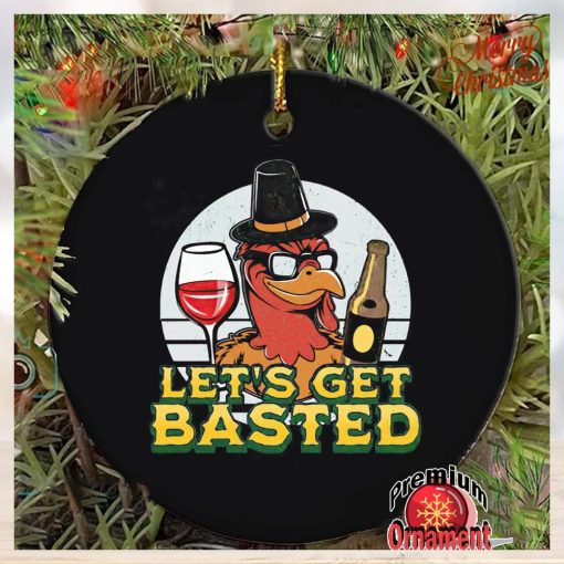 Turkey wine let’s get basted ornament