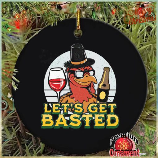 Turkey wine let’s get basted ornament