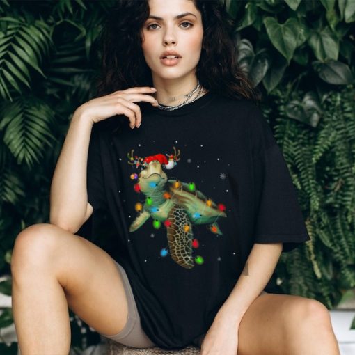 Turtle Have Reindeer On Head   Christmas Turtle Classic T Shirt