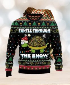 Turtle Through The Snow Ugly Christmas Sweater Impressive Gift For Men And Women