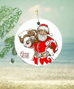 Two Side Printed Christmas Ornaments Collectible Tree Decorations,Santa Claus Portrait, for Family