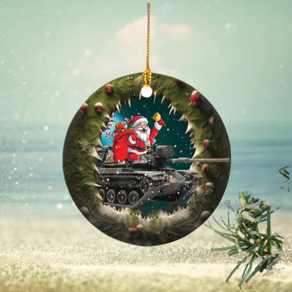 US Army M60A1 Tank Christmas Ceramic Ornament US Army M60A1 Tank Christmas Ceramic Ornament