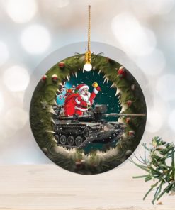US Army M60A1 Tank Christmas Ceramic Ornament