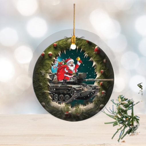 US Army M60A1 Tank Christmas Ceramic Ornament