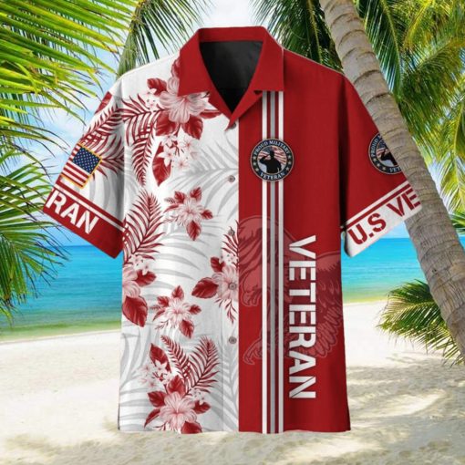 US Veteran Memory Flag Ocean US Veteran Hawaiian Shirt For Men Veteran