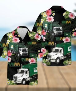 US Waste Management Garbage Truck Hawaiian Shirt