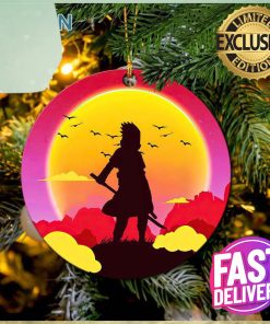 Uchiha Sasuke Naruto Sunset Personalized 2023 Holiday Merry Christmas Decorations Ornament