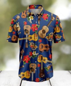 Ukulele Hibiscus Tropical Hawaiian Shirt Gift For Men And Women