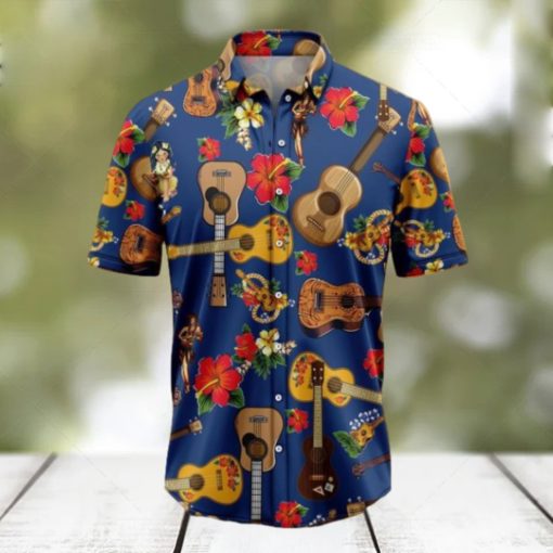 Ukulele Hibiscus Tropical Hawaiian Shirt Gift For Men And Women