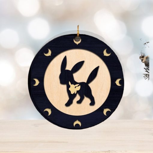 Umbreon Eevee Evolution Pokemon Personalized 2023 Holiday Merry Christmas Decorations Ornament