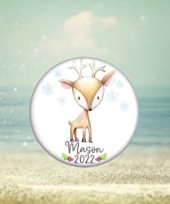 Unbreakable personalized Christmas ornaments for children. Baby’s first Christmas ornament. Cute baby Deer holiday decorations   ORN PERS 2