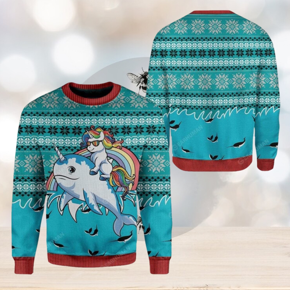 3D Unicorn Ugly Christmas Sweater