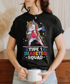 Unicorn Type One Diabetic Unicorn Type 1 Diabetes Squad shirt