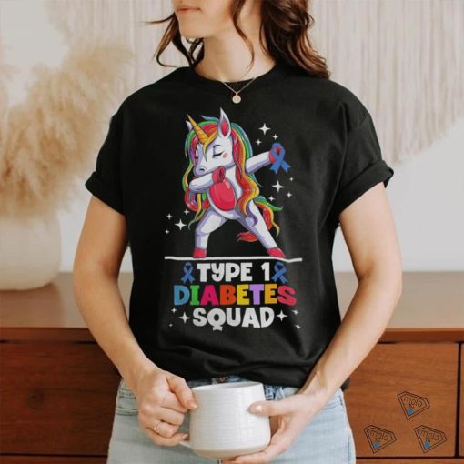 Unicorn Type One Diabetic Unicorn Type 1 Diabetes Squad shirt