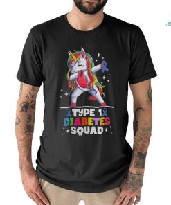 Unicorn Type One Diabetic Unicorn Type 1 Diabetes Squad shirt