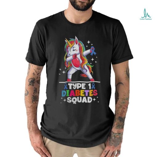 Unicorn Type One Diabetic Unicorn Type 1 Diabetes Squad shirt